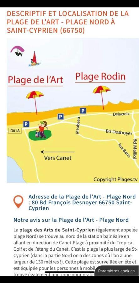 Appartement Saint Cyprien Plage Residence Les Mas De La Mer Exteriör bild